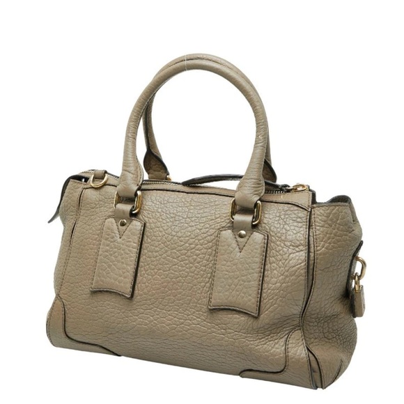 Burberry Pebbled Leather Satchel in Taupe - Picture 2 of 10
